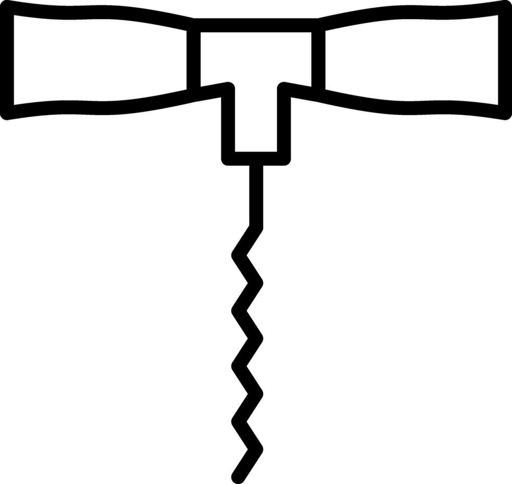 design de ícone vetorial de saca-rolhas vetor