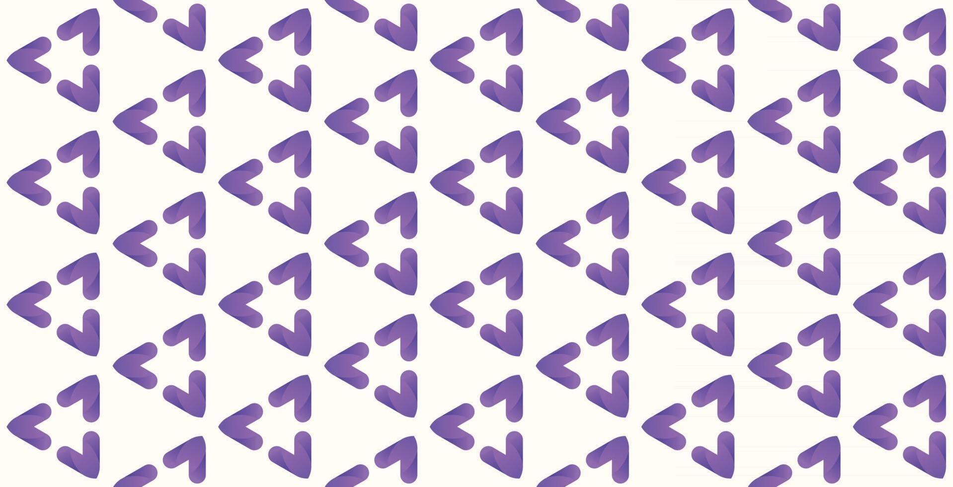 ilustração em vetor fundo gradiente roxo padrão de coração