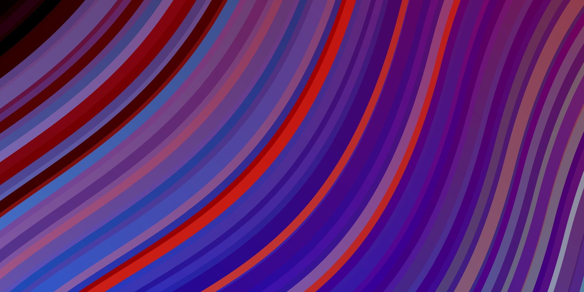 pano de fundo vector azul e vermelho claro com curvas.