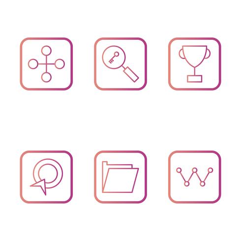 Conjunto de vetor SEO Search Engine Optimization Icons