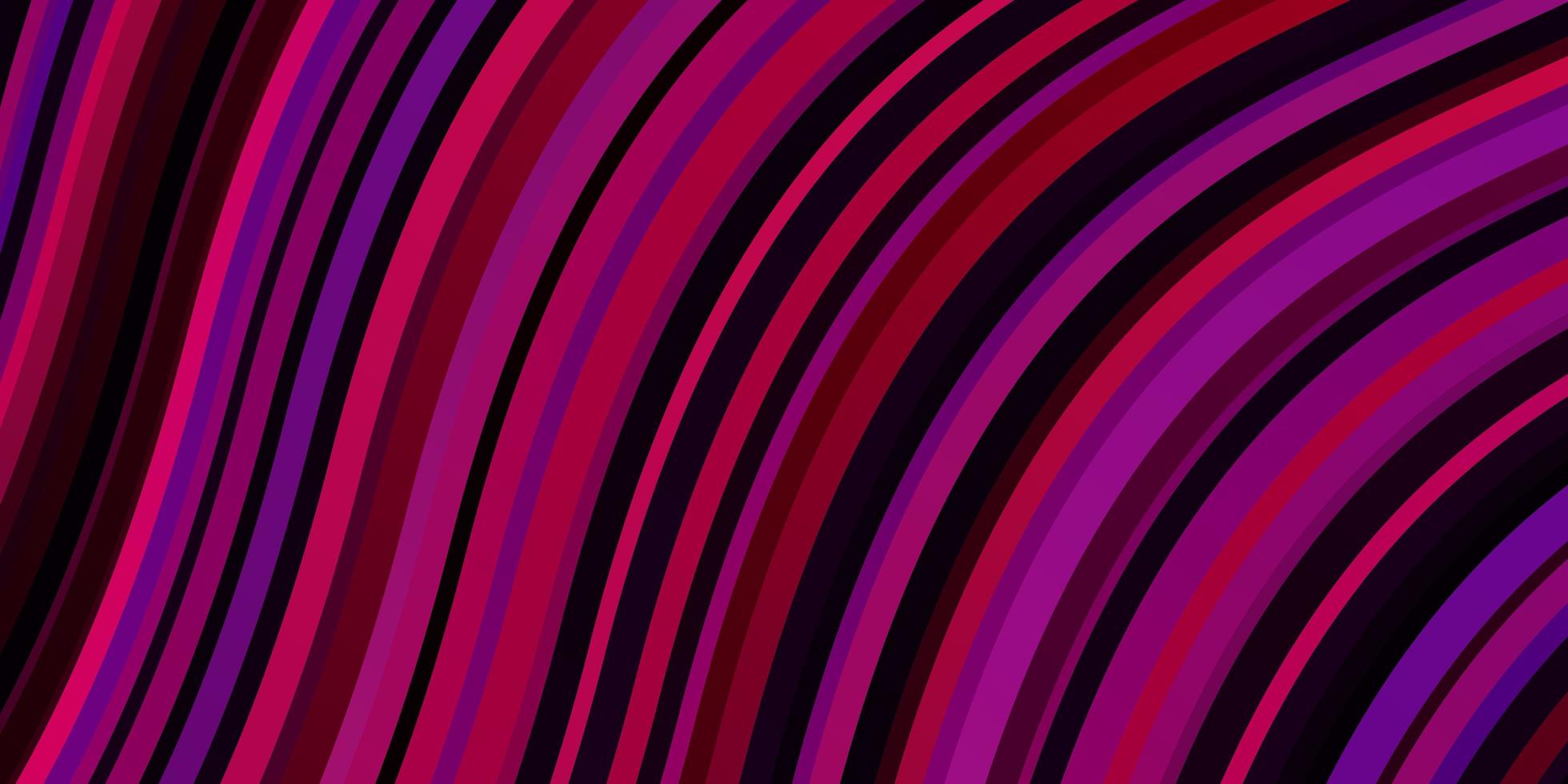 textura de vetor roxo, rosa claro com curvas.