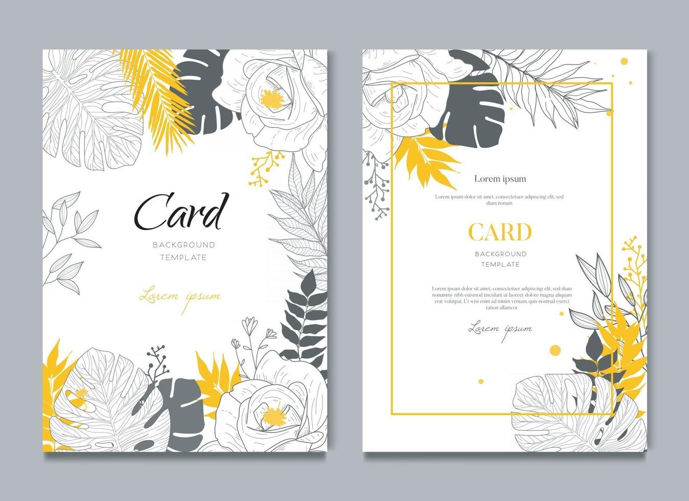 fundo de quadro floral de casamento tropical de verão vetor