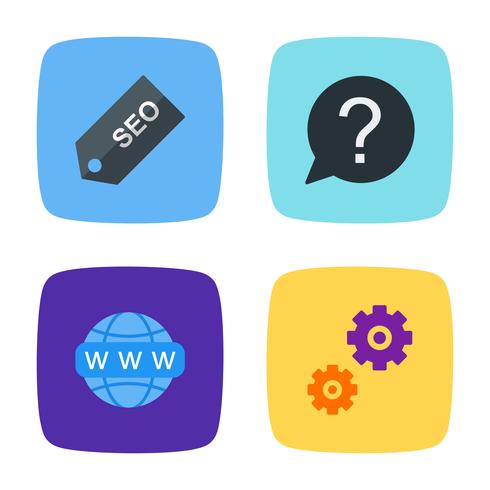 Conjunto de vetor SEO Search Engine Optimization Icons