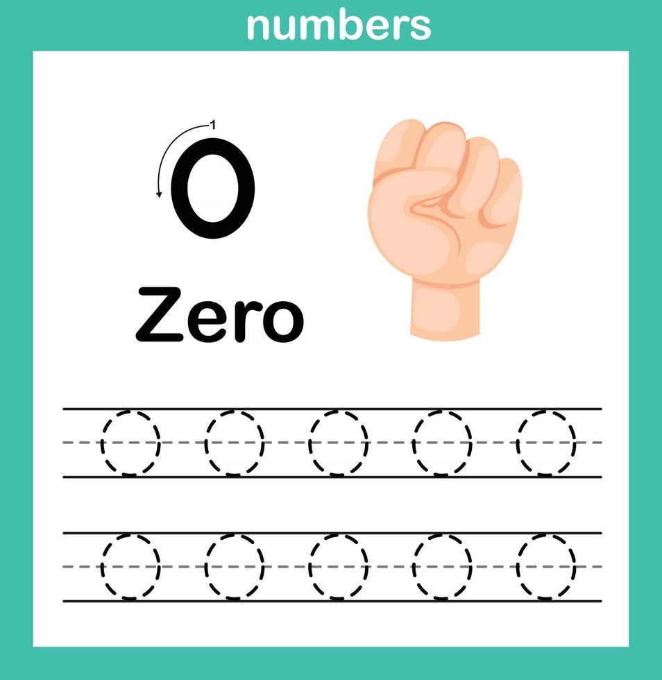 mão count.finger e number, number exercício ilustração vetorial vetor