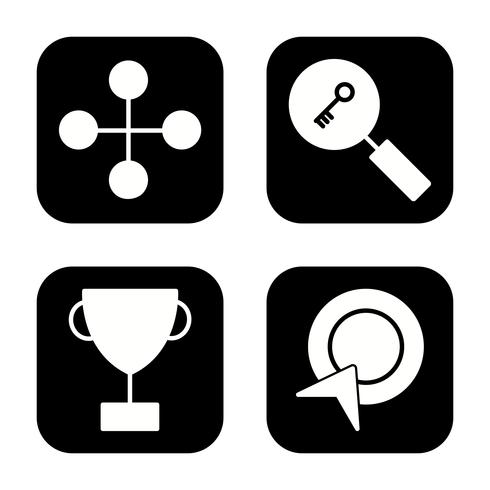 Conjunto de vetor SEO Search Engine Optimization Icons