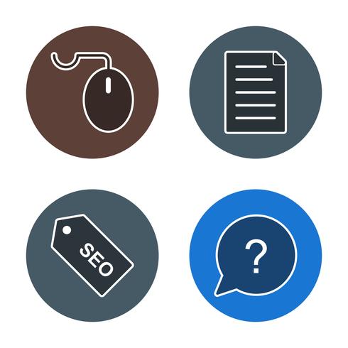 Conjunto de vetor SEO Search Engine Optimization Icons