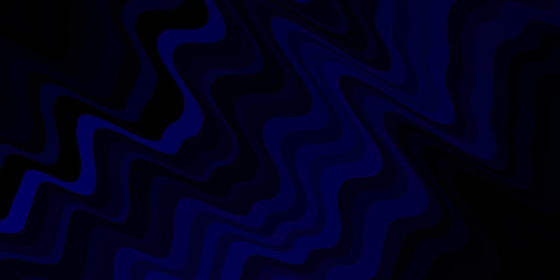 padrão de vetor azul escuro com linhas curvas.