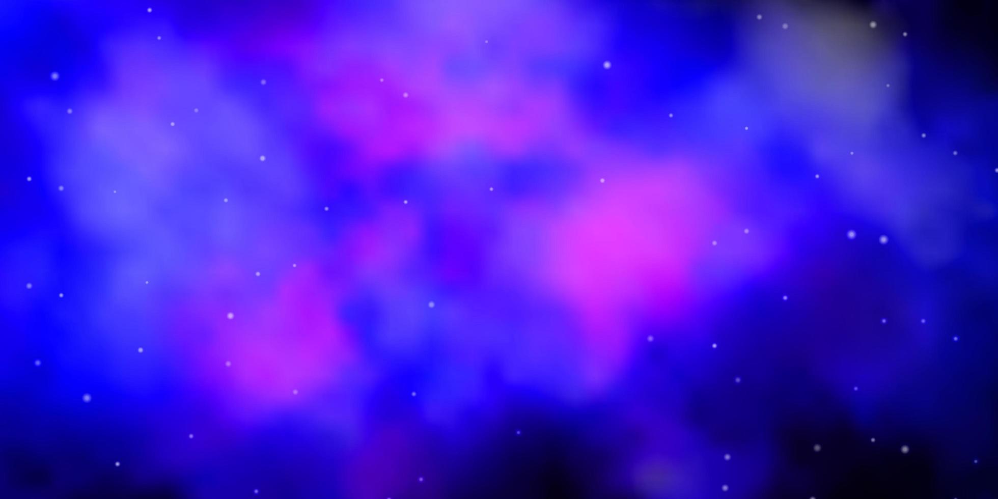 padrão de vetor rosa escuro, azul com estrelas abstratas.