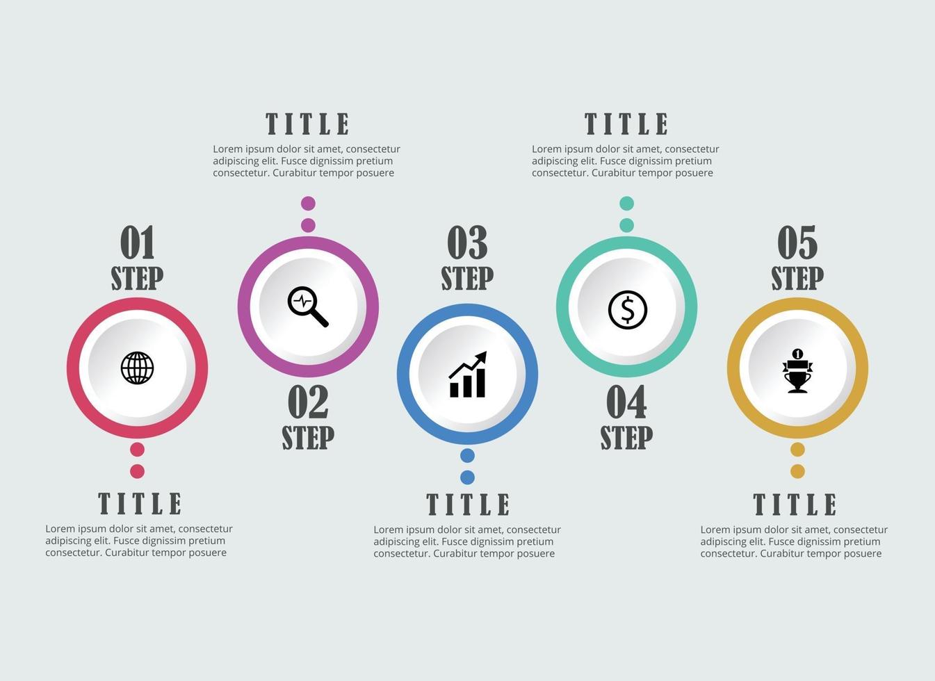 modelo de infográfico de círculo vetor