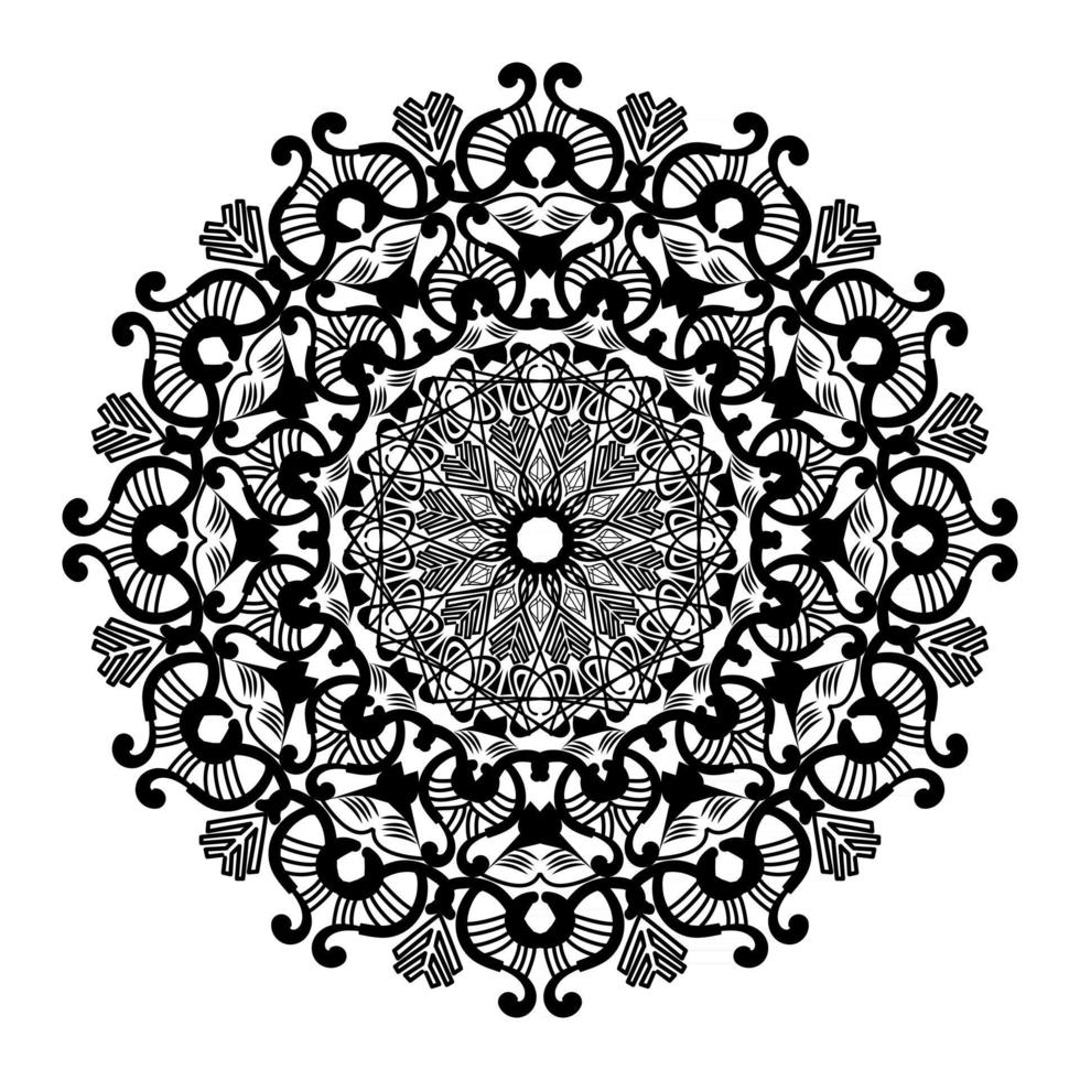 florescer ornamento mandala design elemento abstrato para fundo islâmico vetor