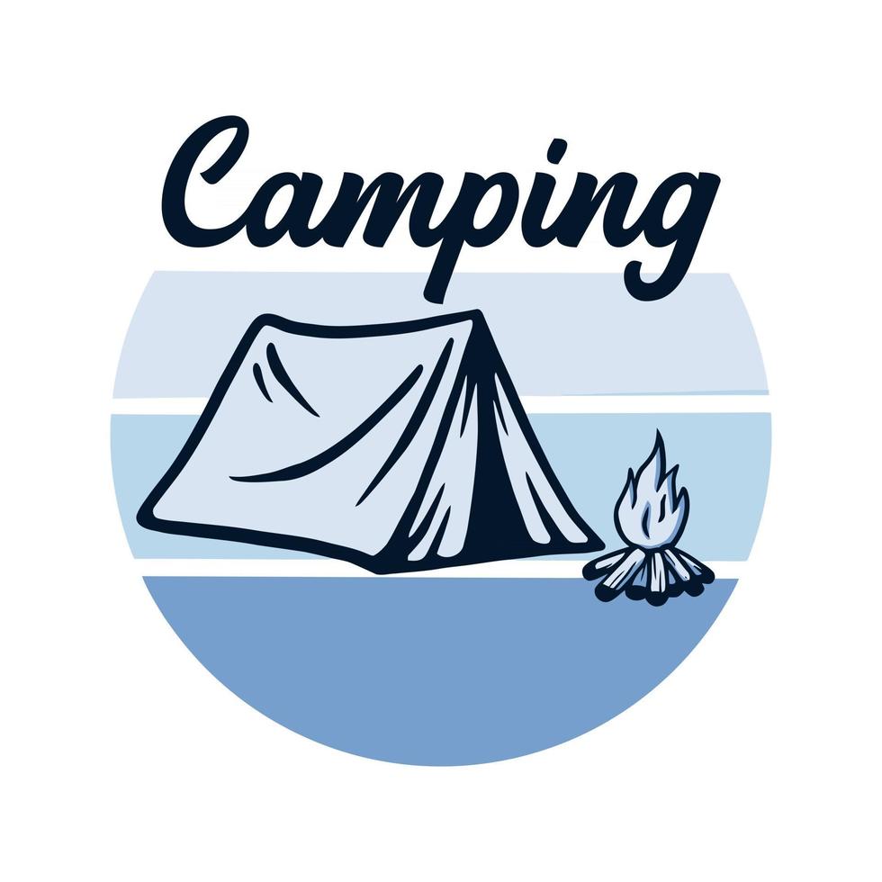 ilustração em vetor camping natureza selvagem