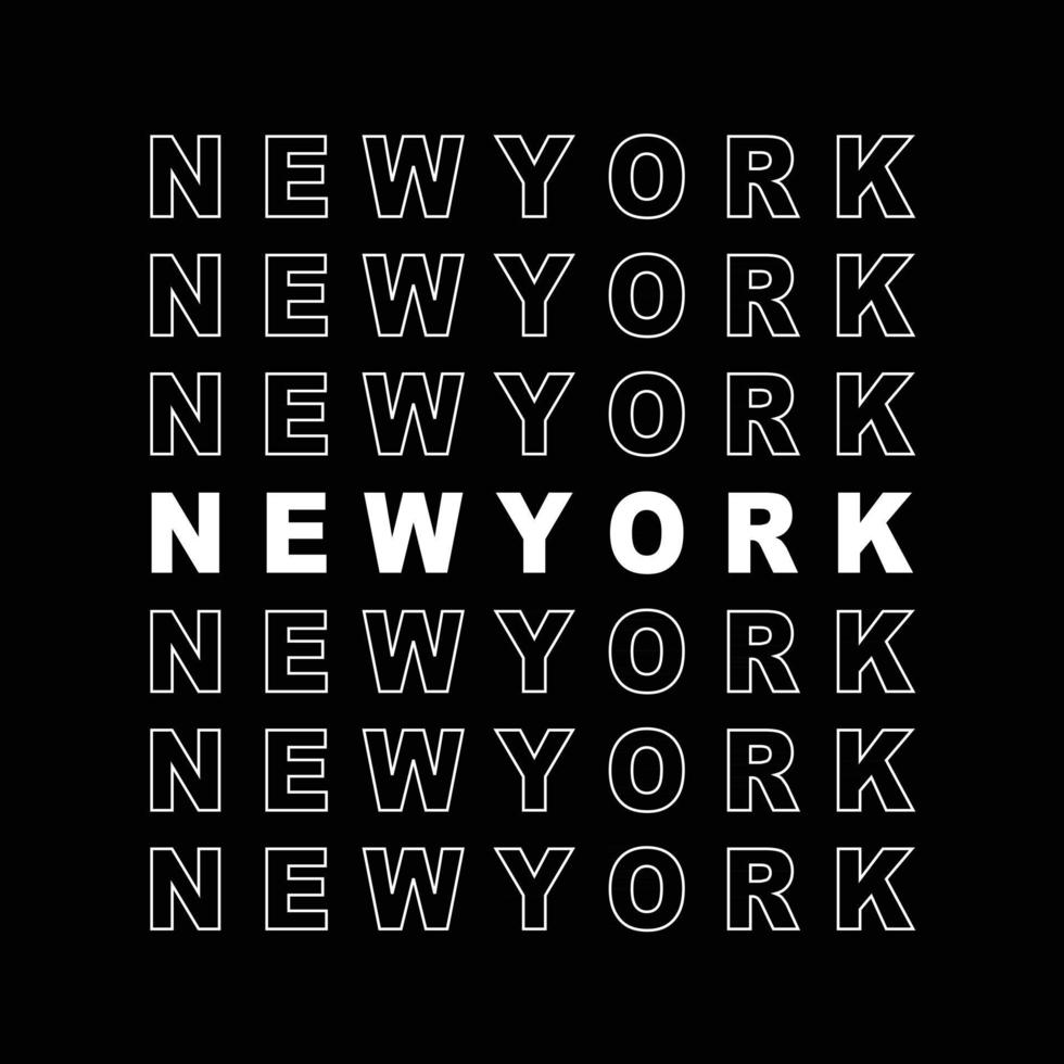 design de tipografia streetwear de roupas urbanas em nova york vetor