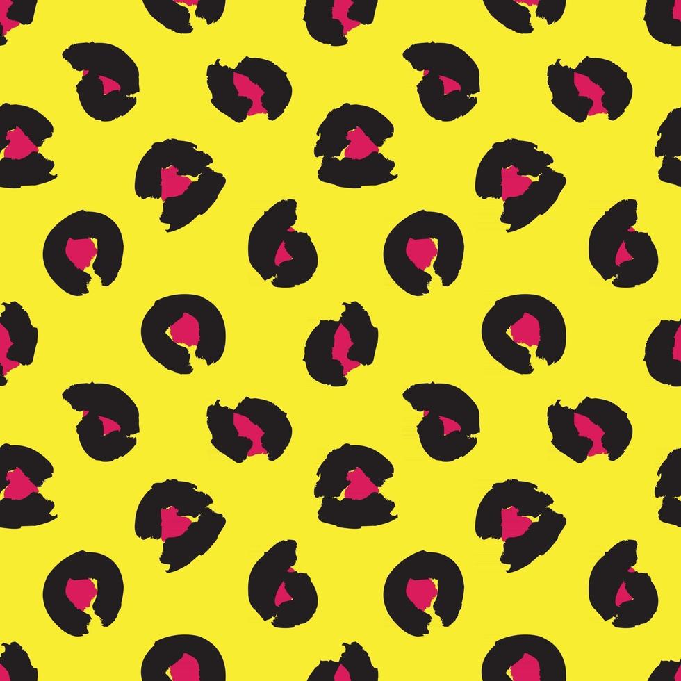 fundo de padrão sem emenda de leopardo animal amarelo vetor