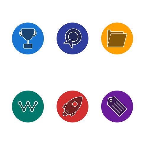 Conjunto de vetor SEO Search Engine Optimization Icons