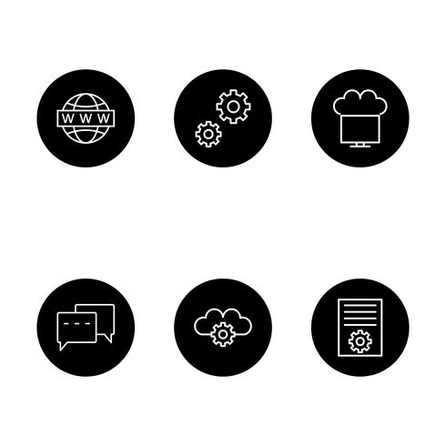 Conjunto de vetor SEO Search Engine Optimization Icons