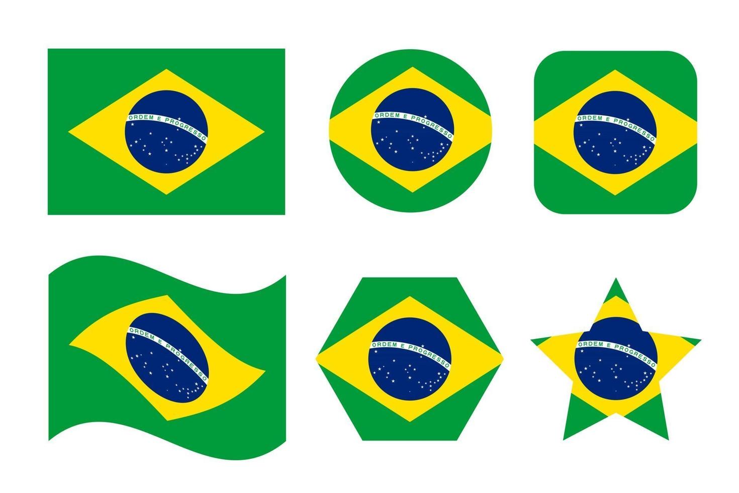 ilustração simples da bandeira do brasil para o dia da independência ou eleição vetor