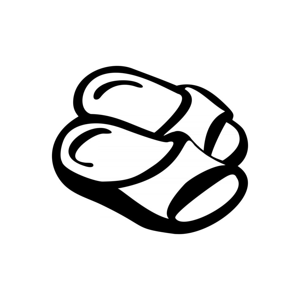 ícone de flip-flops. roupas vetor