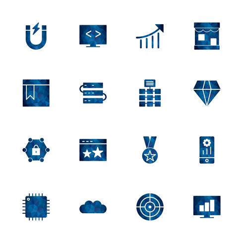 Conjunto de vetor SEO Search Engine Optimization Icons