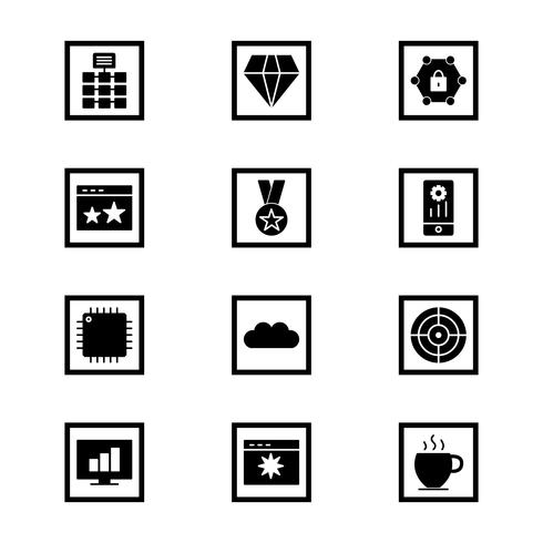 Conjunto de vetor SEO Search Engine Optimization Icons