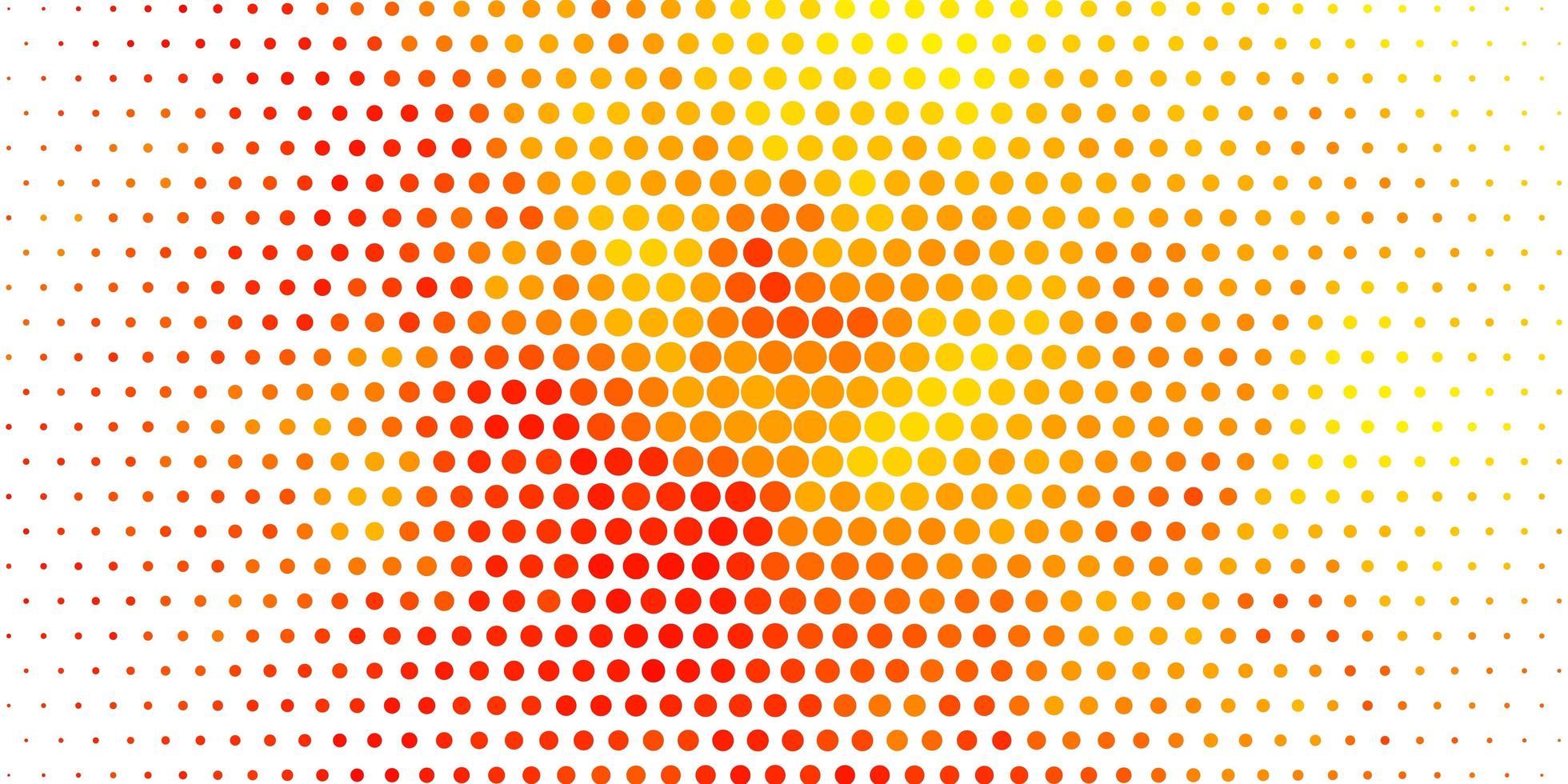 layout de vetor laranja claro com círculos.