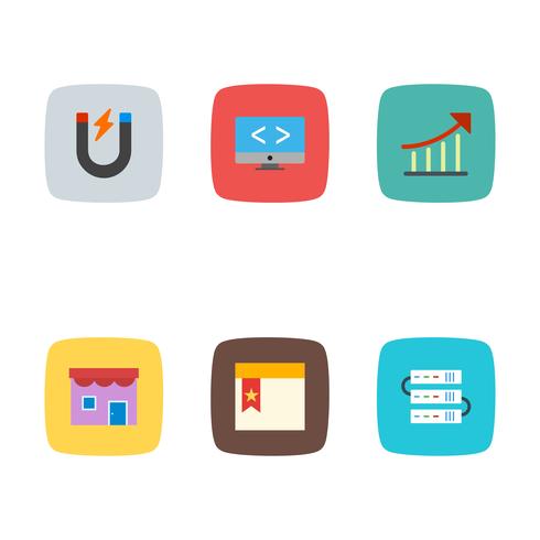 Conjunto de vetor SEO Search Engine Optimization Icons