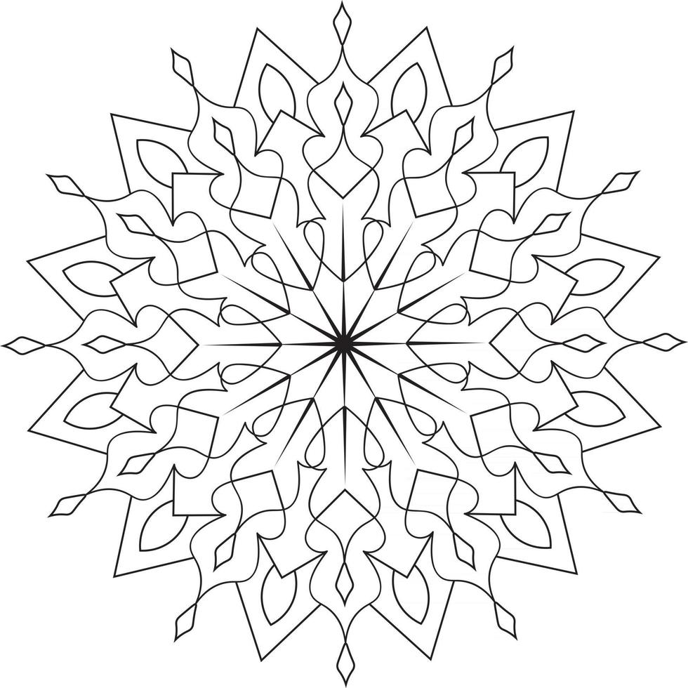 desenho de mandala infantil para colorir página vetor