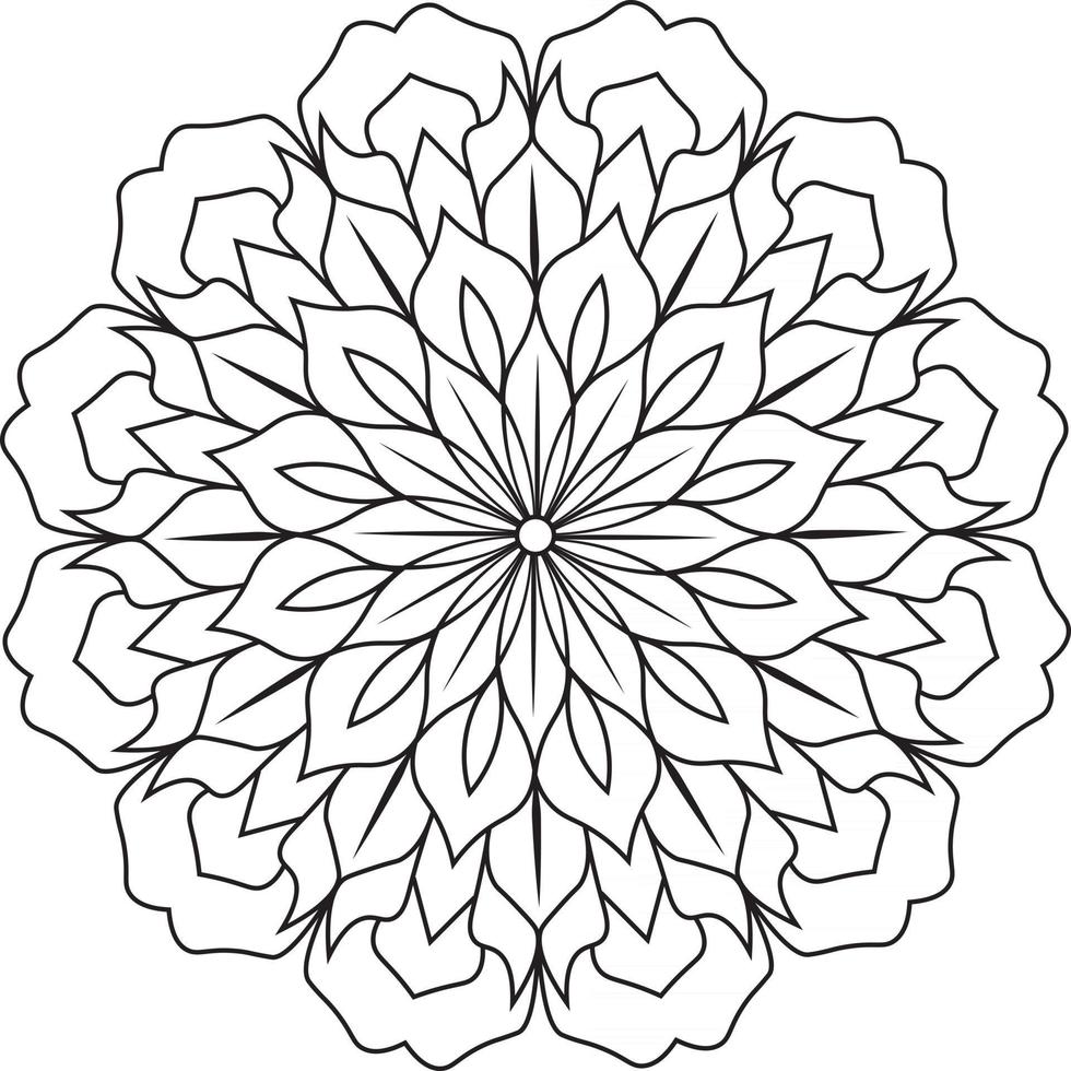 Mandala design para colorir página