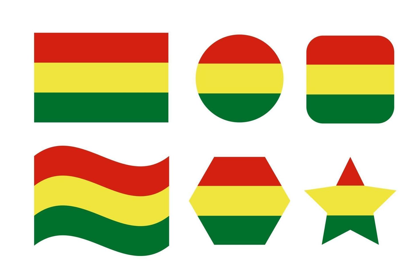 ilustração simples da bandeira da bolívia para o dia da independência ou eleição vetor