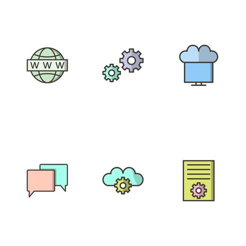 Conjunto de vetor SEO Search Engine Optimization Icons