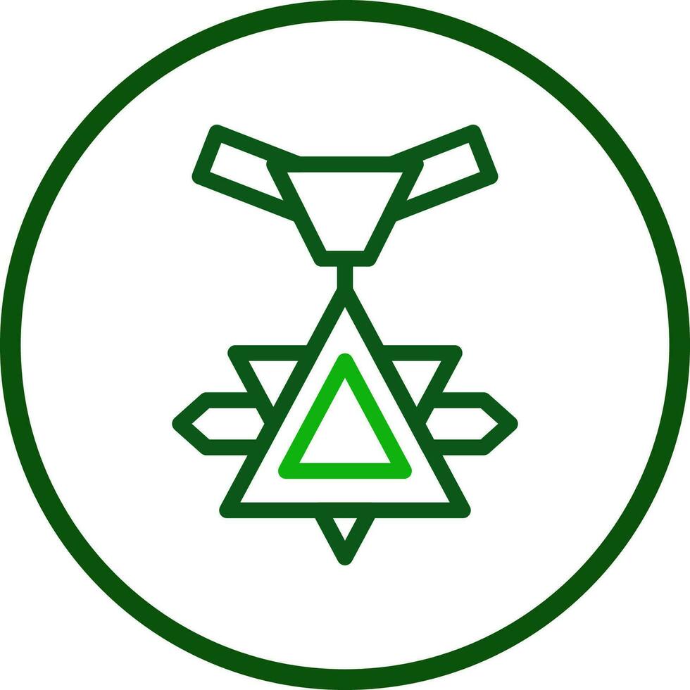 medalha ícone linha arredondado verde cor militares símbolo perfeito. vetor