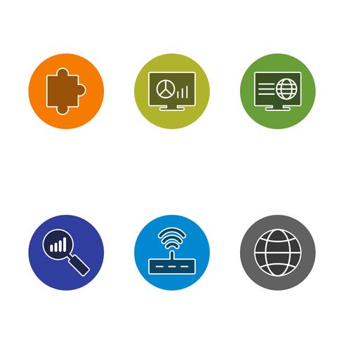 Conjunto de vetor SEO Search Engine Optimization Icons