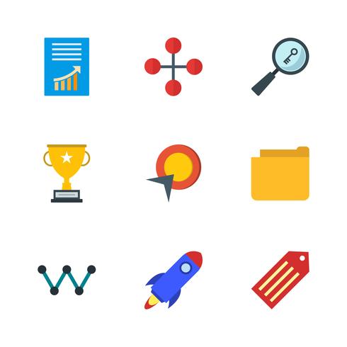 Conjunto de vetor SEO Search Engine Optimization Icons