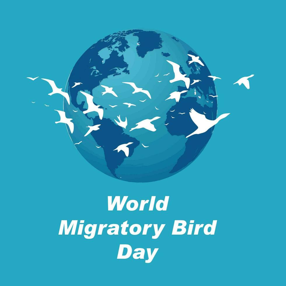dia mundial das aves migratórias vetor