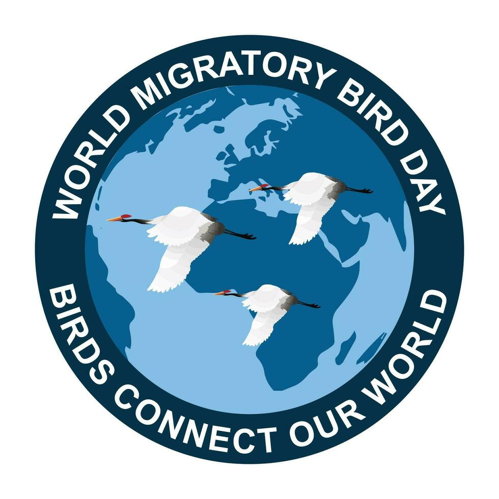 dia mundial das aves migratórias vetor