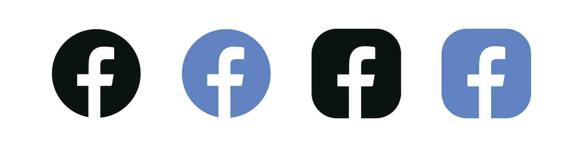 conjunto do social trabalho em rede ícones. Facebook plano ícones isolado em branco fundo. Facebook vetor logotipo ícone definir.