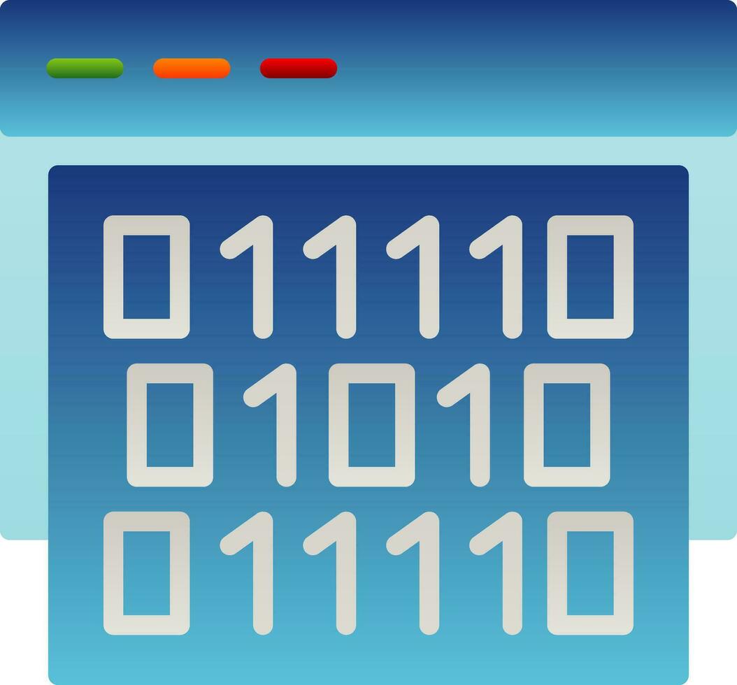 design de ícone vetorial de código binário vetor