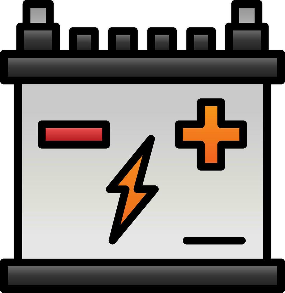 design de ícone de vetor de bateria de carro