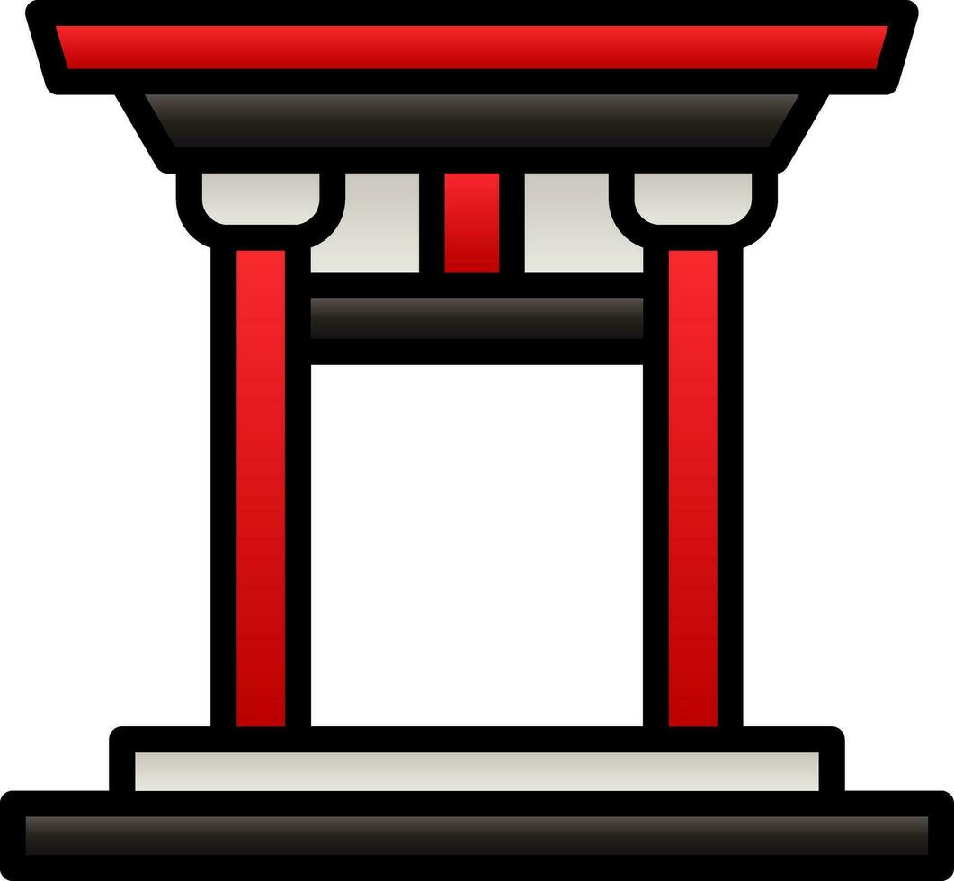 design de ícone de vetor de portão torii
