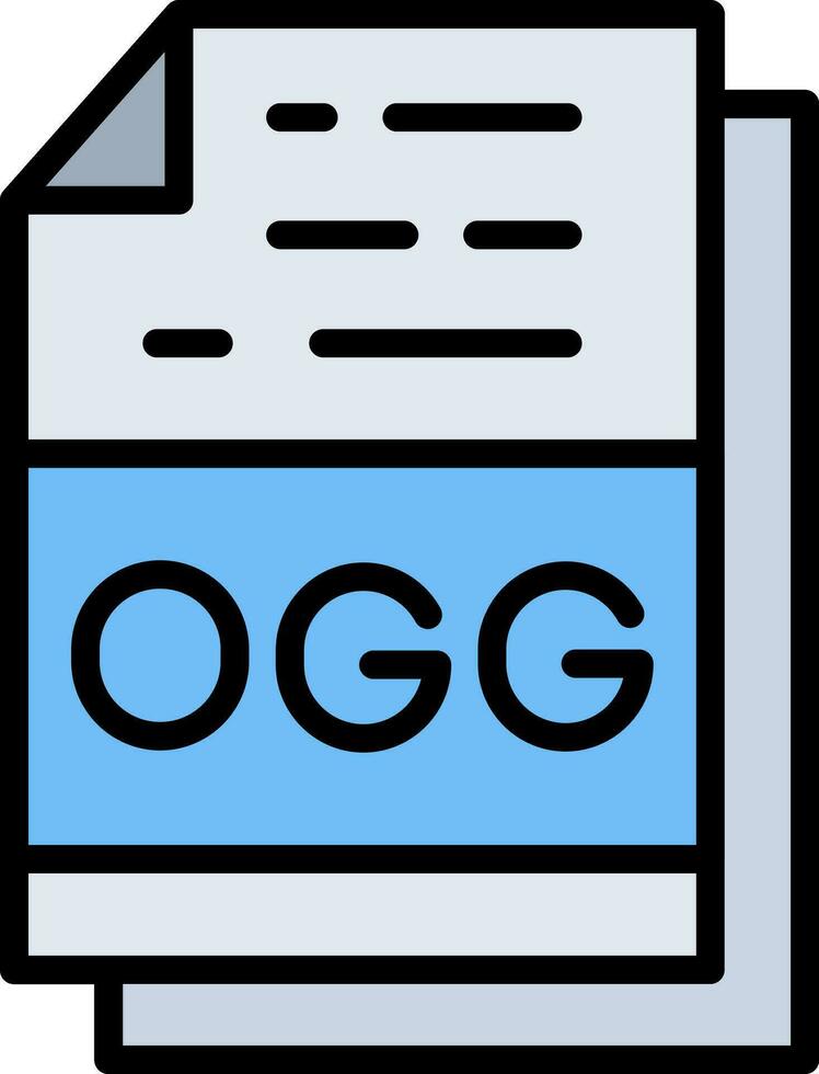 ogg Arquivo formato vetor ícone Projeto