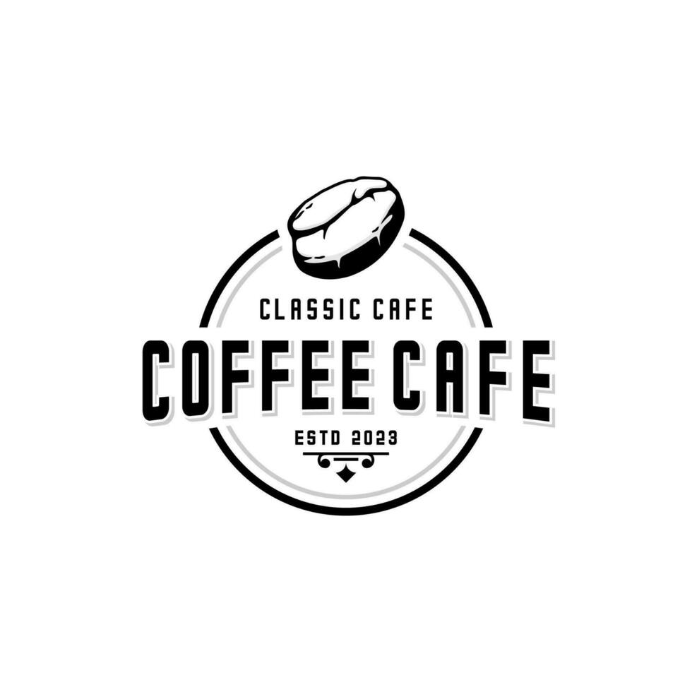 café feijão logotipo vetor, cafeteria logotipo vetor