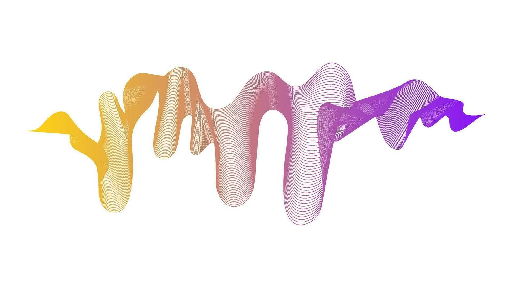 abstrato pano de fundo com colorida onda gradiente linhas vetor
