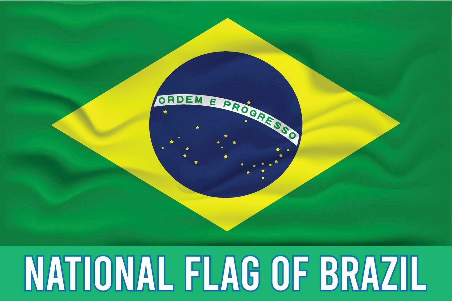 nacional bandeira do Brasil 3d efeito vetor