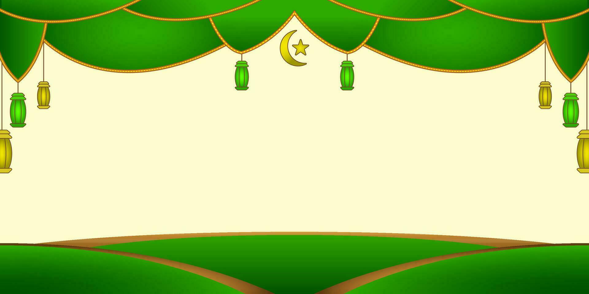 islâmico simples minimalista bandeira fundo vetor