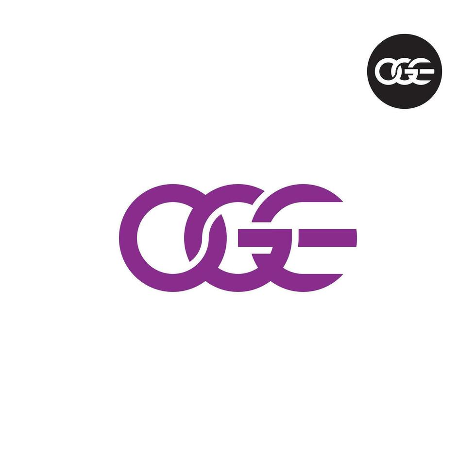 carta oge monograma logotipo Projeto vetor