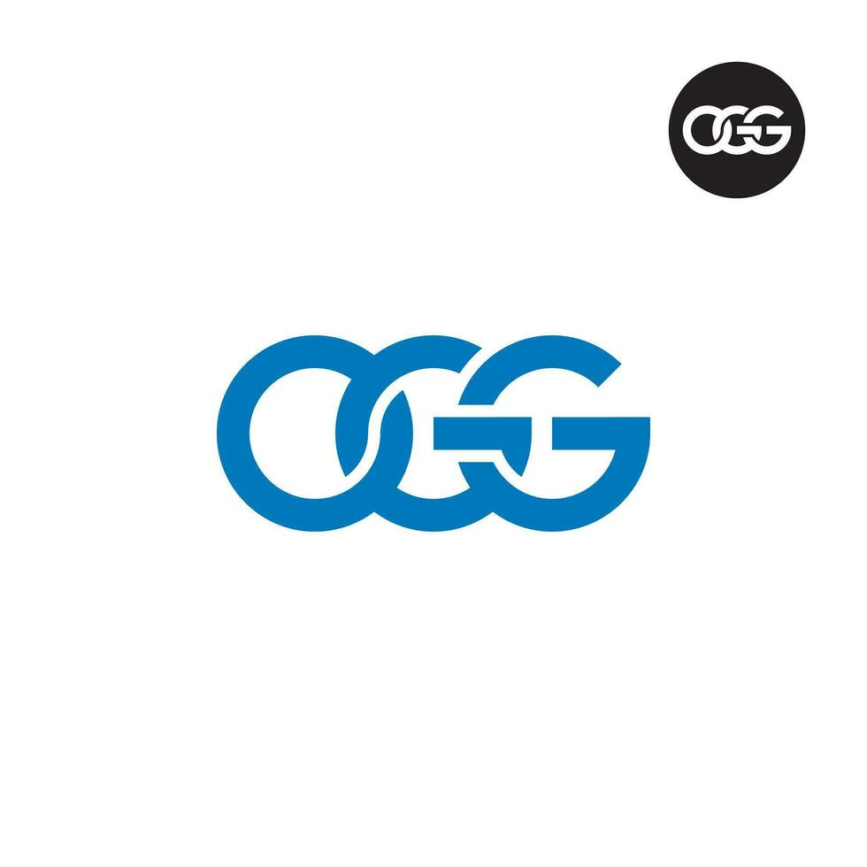 carta ogg monograma logotipo Projeto vetor
