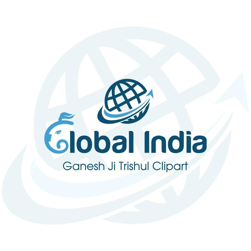 isto é uma digital marketing logotipo global x Índia. vetor