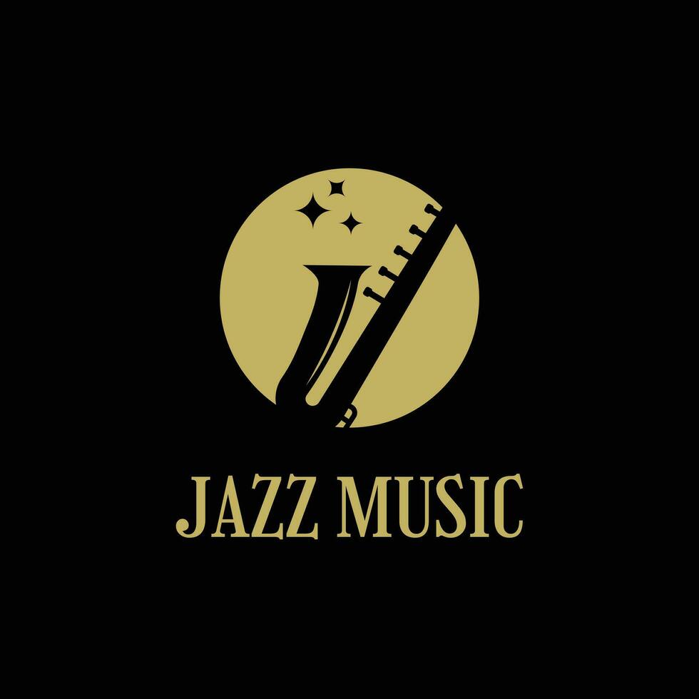 jazz música logotipo Projeto conceito idéia com círculo forma vetor