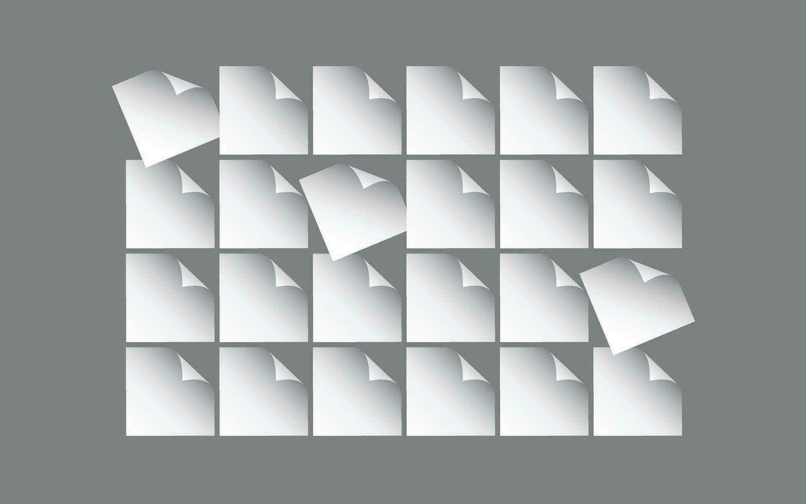 quadrado papel forma cinzento gradiente vetor fundo.