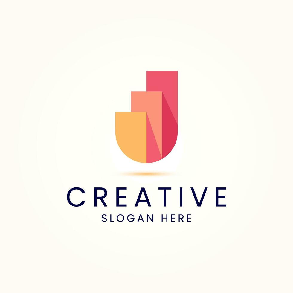 criativo carta você financeiro gráfico logotipo vetor modelo