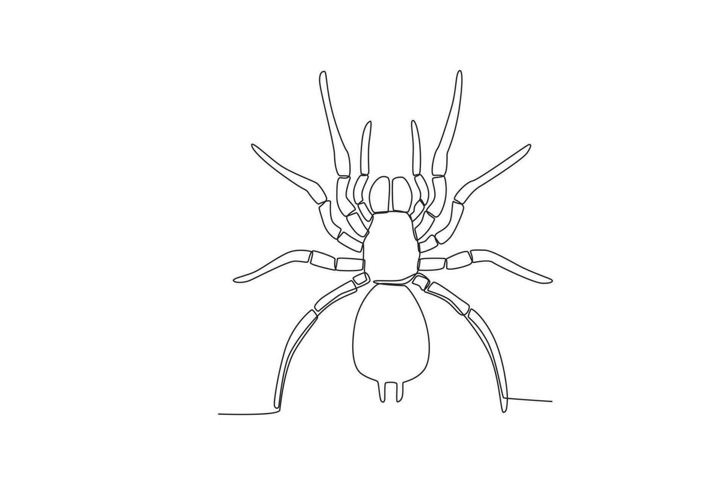 uma solteiro contínuo linha desenhando do a aranha para a da fazenda logotipo identidade. solteiro linha desenhando gráfico Projeto vetor ilustração